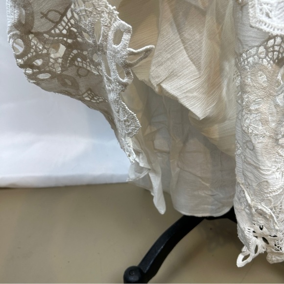 NEW Rachel Zoe Collection Halsey Off-the-Shoulder Maxi Dress Ivory Ecru Lace XS - Picture 9 of 16